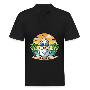 Albatross Funny Cartoon Lunettes de soleil de plage d’été - Polo Homme - noir - Devant - Kai (181cm)