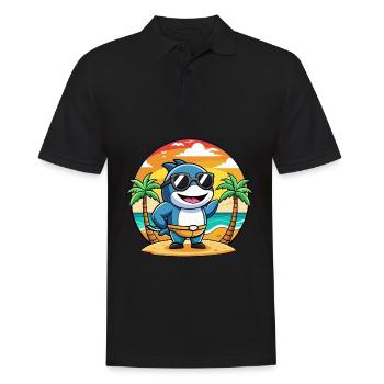 Lunettes de soleil de plage d’été de dessin animé drôle d’Orca - Polo Homme - noir - Devant - Kai (181cm)