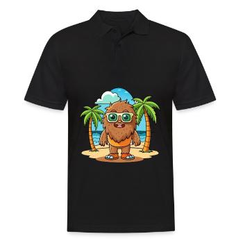 Big Foot Lustige Cartoon Sommer Strand Sonnenbrille - Männer Poloshirt - Schwarz - Vorne - Kai (181cm)