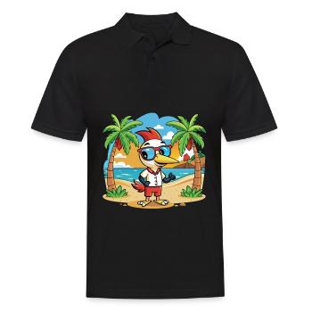Woodpecker Lustige Cartoon Sommer Strand Sonnenbrille - Männer Poloshirt - Schwarz - Vorne - Kai (181cm)