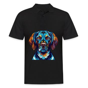 Ariege Pointer Hund Rasse Bunte Karikatur Kawaii - Männer Poloshirt - Schwarz - Vorne - Kai (181cm)