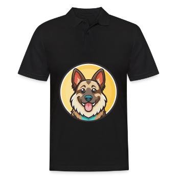 Karpaten-Schäferhunderasse Lustiger Cartoon Kawaii - Männer Poloshirt - Schwarz - Vorne - Kai (181cm)