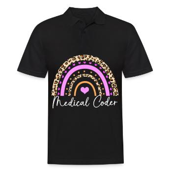 Medical Coder - Men's Polo Shirt - black - Front - Kai (181cm)