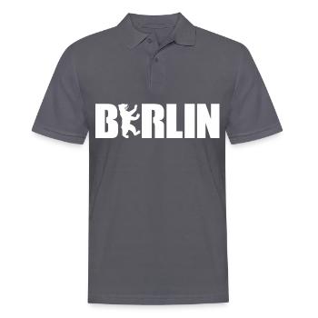 Berliner Bär - Männer Poloshirt - Anthrazit - Vorne - Nico (186cm)