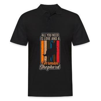 Amoureux des chiens - Polo Homme - noir - Devant - Kai (181cm)