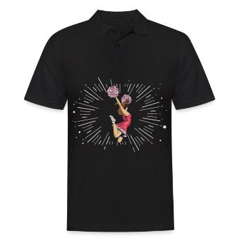Cheer Mode On sort pour une fille de cheerleading - Polo Homme - noir - Devant - Kai (181cm)