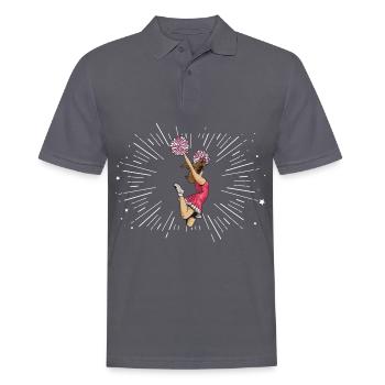 Cheer Mode On Spruch für ein Cheerleading Mädchen - Männer Poloshirt - Anthrazit - Vorne - Nico (186cm)