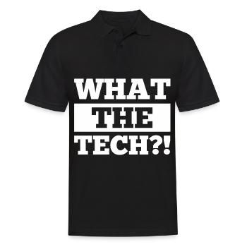 Was der Techniker?! Angebot für einen - Männer Poloshirt - Schwarz - Vorne - Kai (181cm)