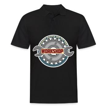 Father's Day gift for dad for Men's Day - Men's Polo Shirt - black - Front - Kai (181cm)