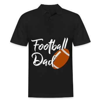 American football dad - Men's Polo Shirt - black - Front - Kai (181cm)