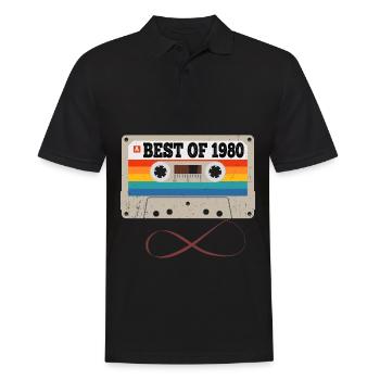 40th birthday 40 years best 1980 gift t-shirt - Men's Polo Shirt - black - Front - Kai (181cm)