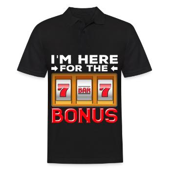 Spielautomat Glücksspiel Lustiger Casino Fan - Männer Poloshirt - Schwarz - Vorne - Kai (181cm)