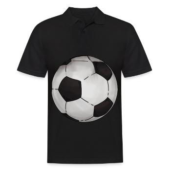 Football Sticker Classic - Men's Polo Shirt - black - Front - Kai (181cm)