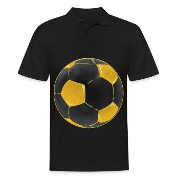 Football Black Gold Ball Sticker Footballer - Men's Polo Shirt - black - Front - Kai (181cm)