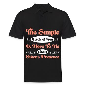 Valentins Tag Beziehung Liebes Spruch - Männer Poloshirt - Schwarz - Vorne - Kai (181cm)
