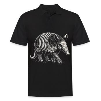 Armadillo Gürteltier - Männer Poloshirt - Schwarz - Vorne - Kai (181cm)