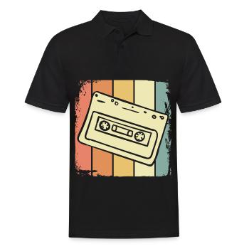 Cassette 90s music - Men's Polo Shirt - black - Front - Kai (181cm)