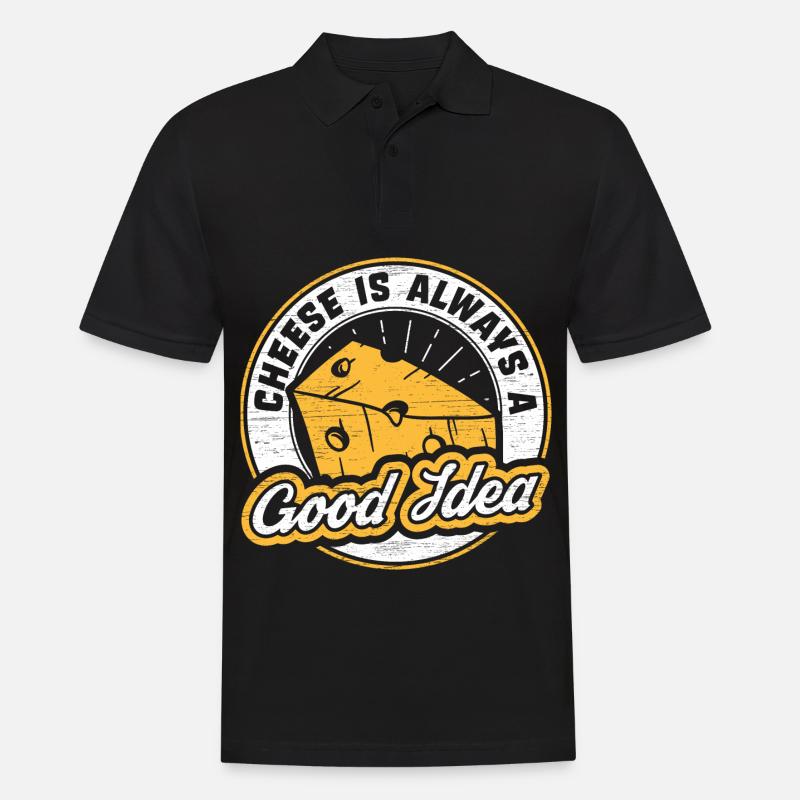 Überbacken Käse - Männer Poloshirt - Schwarz