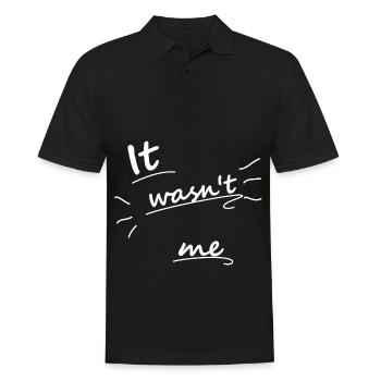 Ce n'était pas moi - paroles drôles - Polo Homme - noir - Devant - Kai (181cm)