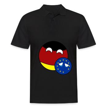Countryball Germany EU - Brexit - Männer Poloshirt - Schwarz - Vorne - Kai (181cm)
