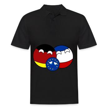Countryball Germany France EU - Brexit - Männer Poloshirt - Schwarz - Vorne - Kai (181cm)