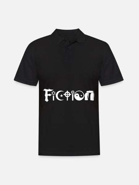 Fiction - Funny atheistic design - Men's Polo Shirt - black