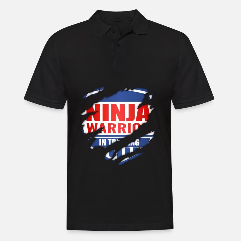 Ninja Warrior In Training - Männer Poloshirt - Schwarz