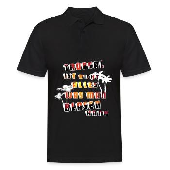 Witziger Spruch - Männer Poloshirt - Schwarz - Vorne - Kai (181cm)