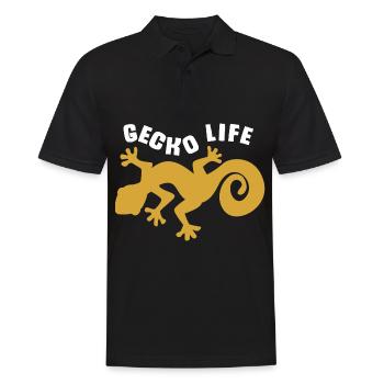 gecko - Men's Polo Shirt - black - Front - Kai (181cm)