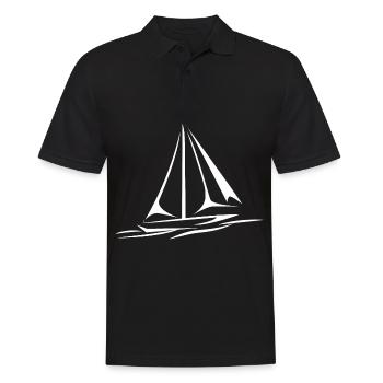 Seglen Segelboot Segler - Männer Poloshirt - Schwarz - Vorne - Kai (181cm)