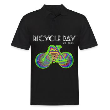 Bicycle Day LSD 1943 Albert Hofmann - Männer Poloshirt - Schwarz - Vorne - Kai (181cm)