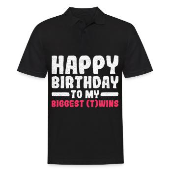 Herzlichen Glückwunsch zum Geburtstag an meine - Männer Poloshirt - Schwarz - Vorne - Kai (181cm)