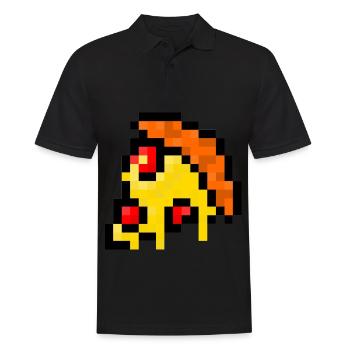 Pixel Pizza - Polo Homme - noir - Devant - Kai (181cm)