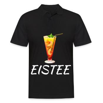 Eistee Pfirsich Liebhaber Getränk - Männer Poloshirt - Schwarz - Vorne - Kai (181cm)