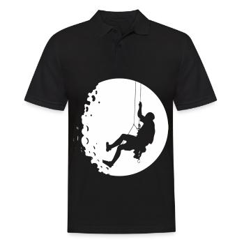 Moon - Climbing - (4) - Men's Polo Shirt - black - Front - Kai (181cm)