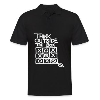 Penser en dehors de la boîte - Polo Homme - noir - Devant - Kai (181cm)