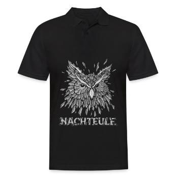 Nachteule - Männer Poloshirt - Schwarz - Vorne - Kai (181cm)