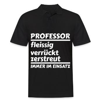 Professor Doktortitel Geschenk Geschenkidee prof - Männer Poloshirt - Schwarz - Vorne - Kai (181cm)