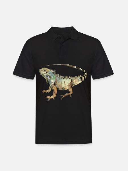 iguana - Men's Polo Shirt - black
