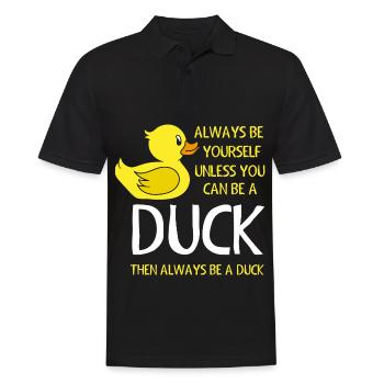 Sois toi-même à moins que tu sois un canard - Polo Homme - noir - Devant - Kai (181cm)