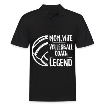 Volleyball-Angebot für deine Volleyball-Trainerin - Männer Poloshirt - Schwarz - Vorne - Kai (181cm)