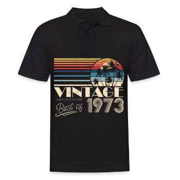 1973 Anniversaire Né En 1973 Rétro Vintage - Polo Homme - noir - Devant - Kai (181cm)