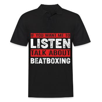 Beatbox - Men's Polo Shirt - black - Front - Kai (181cm)