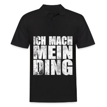 Ich mach mein Ding - Männer Poloshirt - Schwarz - Vorne - Kai (181cm)