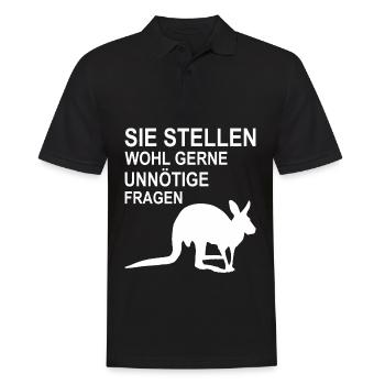 You probably like to ask necessary questions - Men's Polo Shirt - black - Front - Kai (181cm)