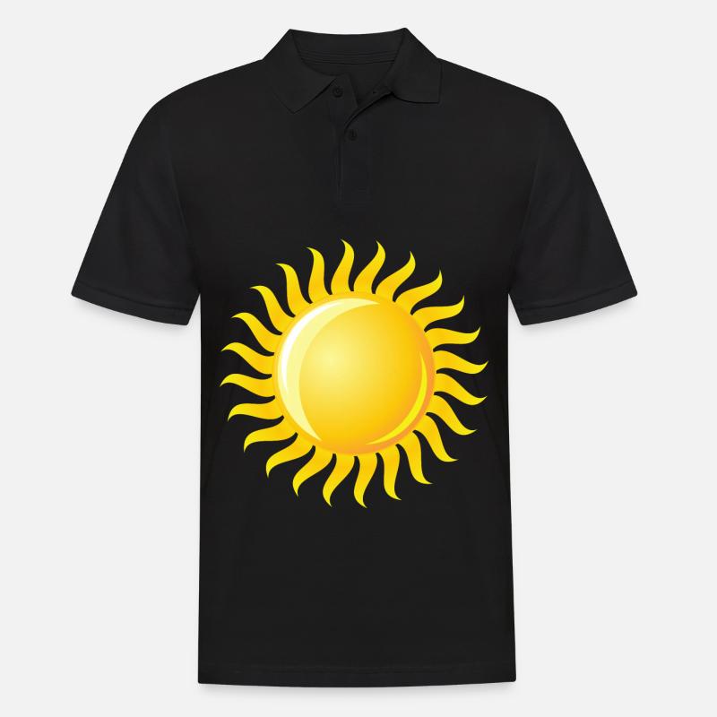 Sonne Sun - Männer Poloshirt - Schwarz