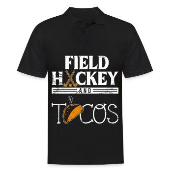Tacos and field field hockey gift field field hockey player G - Men's Polo Shirt - black - Front - Kai (181cm)