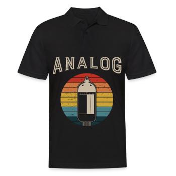 Retro Analog Modular Synthesizer Musician - Men's Polo Shirt - black - Front - Kai (181cm)