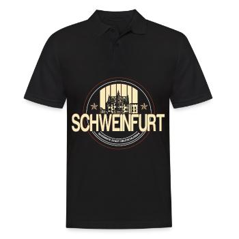 Schweinfurt - Männer Poloshirt - Schwarz - Vorne - Kai (181cm)