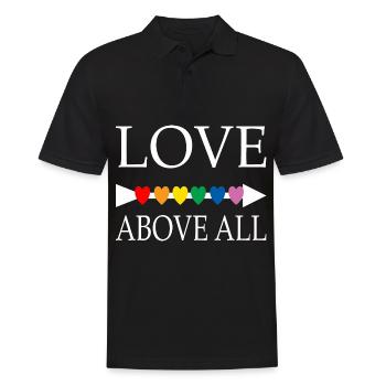 Love above all else - Men's Polo Shirt - black - Front - Kai (181cm)